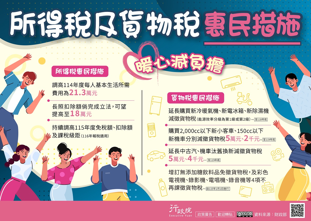 所得稅及貨物稅惠民措施